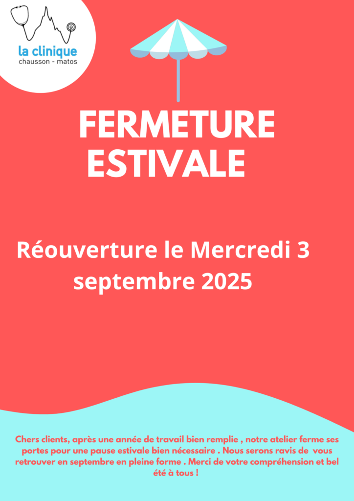 l'atelier de la clinique du chausson et du matos sera fermé cet été