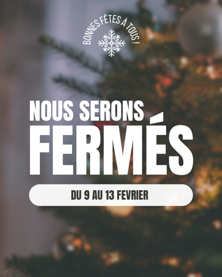 la clinique du chausson et du matos sera fermée du 9 au 13 février.