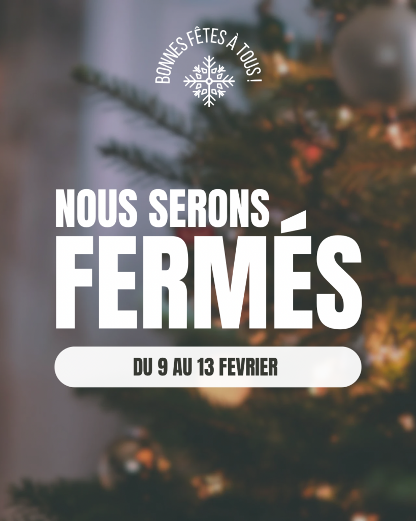 la clinique du chausson et du matos sera fermée du 9 au 13 février.